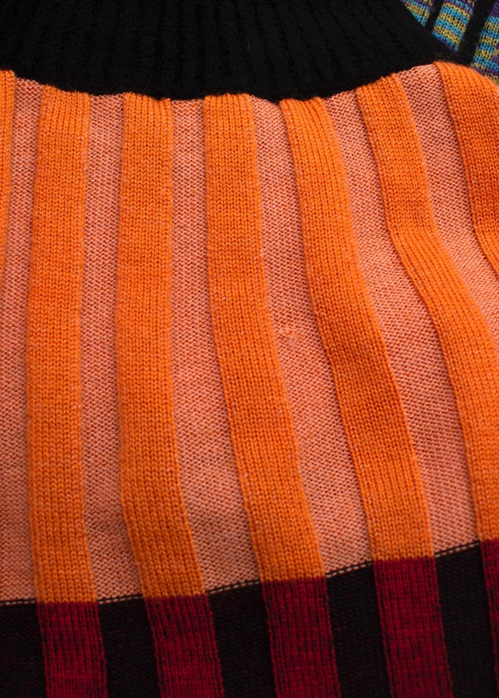 Missoni Multicoloured Ribbed Turtleneck Midi Dress
