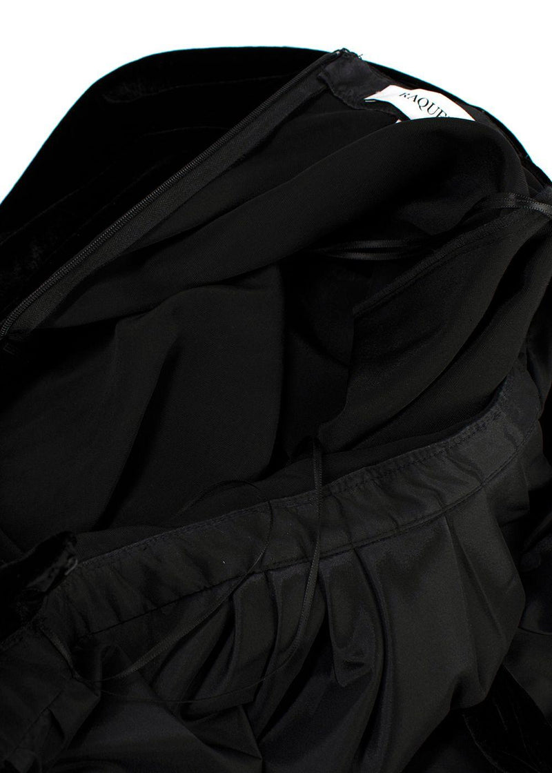 Raquel Diniz Black Velvet Giovanna Midi Dress