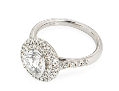 White Gold Round Brilliant Cut Diamond Ring