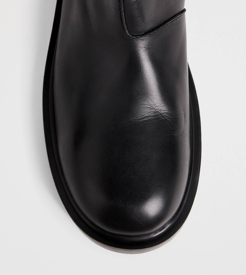 Sandro Zipped Leather Ankle Boots