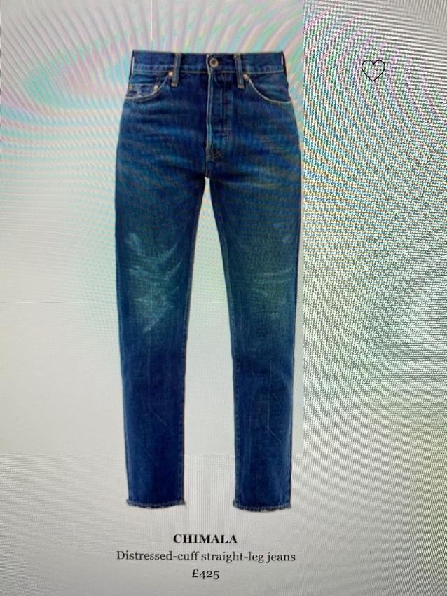 Chimala Grey Distressed Cuff Jeans