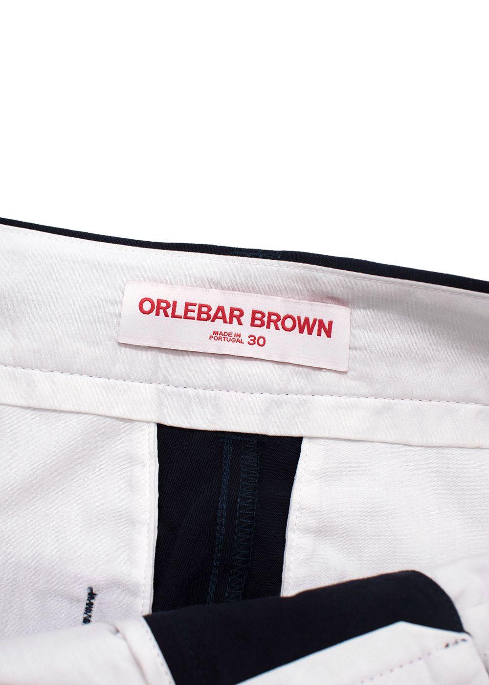 Orlebar Brown Navy Cotton Trousers