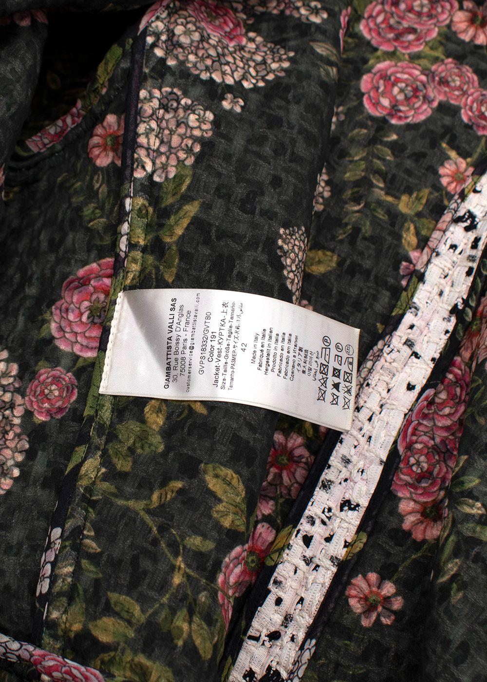 Giambattista Valli Black and White Lightweight Tweed Coat