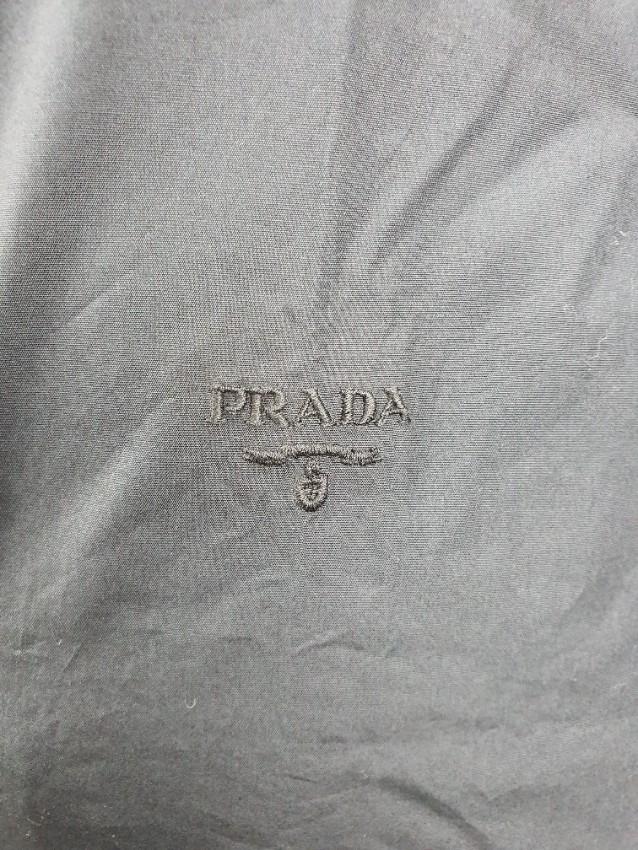 Prada Black Cotton Poplin Mens Shirt