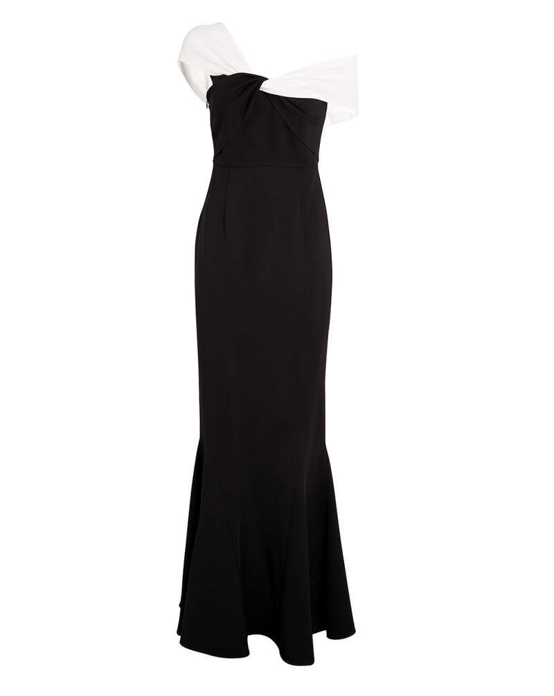 Roland Mouret Asymmetric Stretch Cady Gown