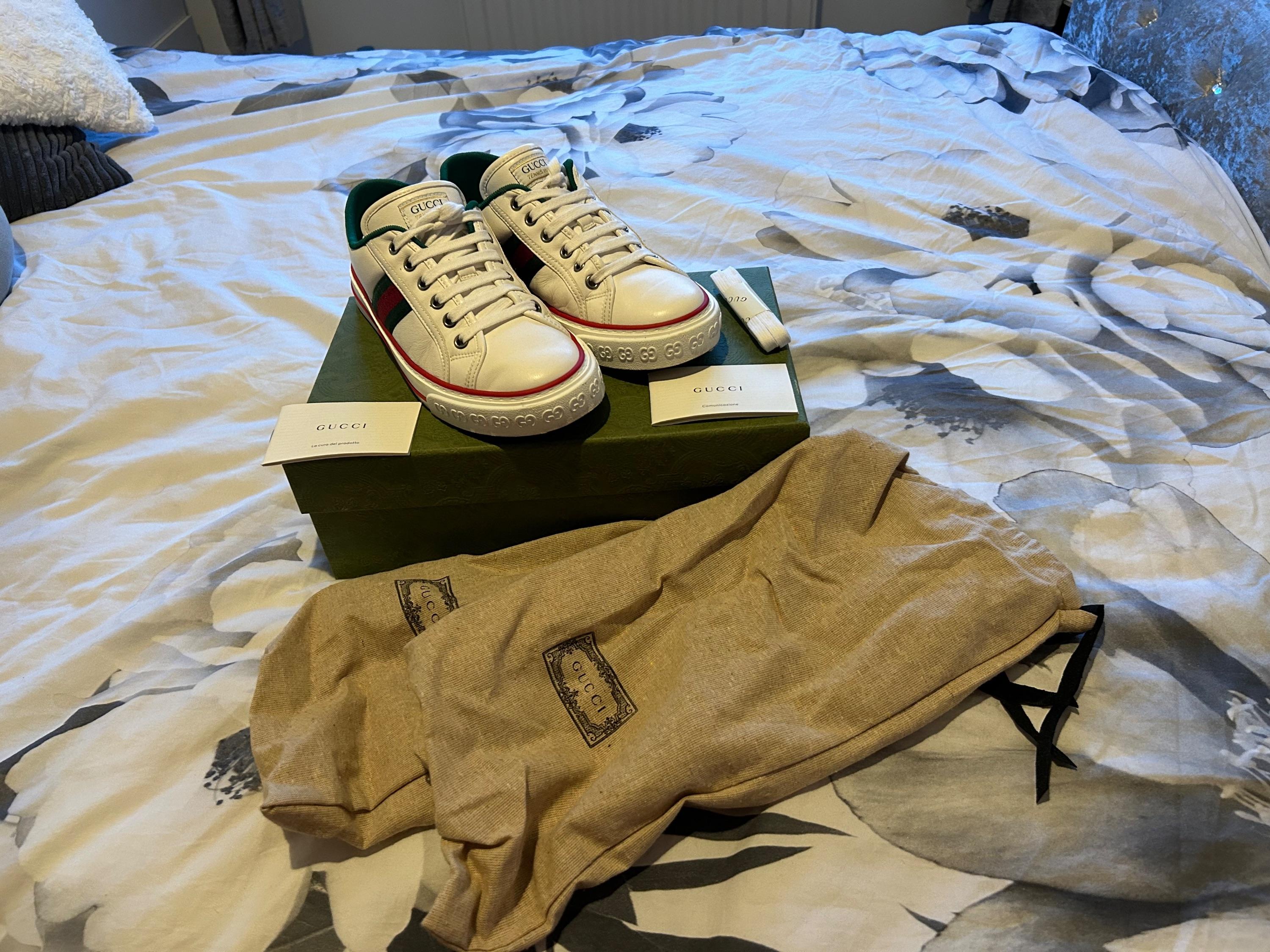 Gucci White Tennis Sneakers