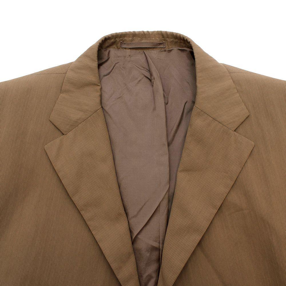 Jil Sander Brown Textured Single Breasted Blazer
