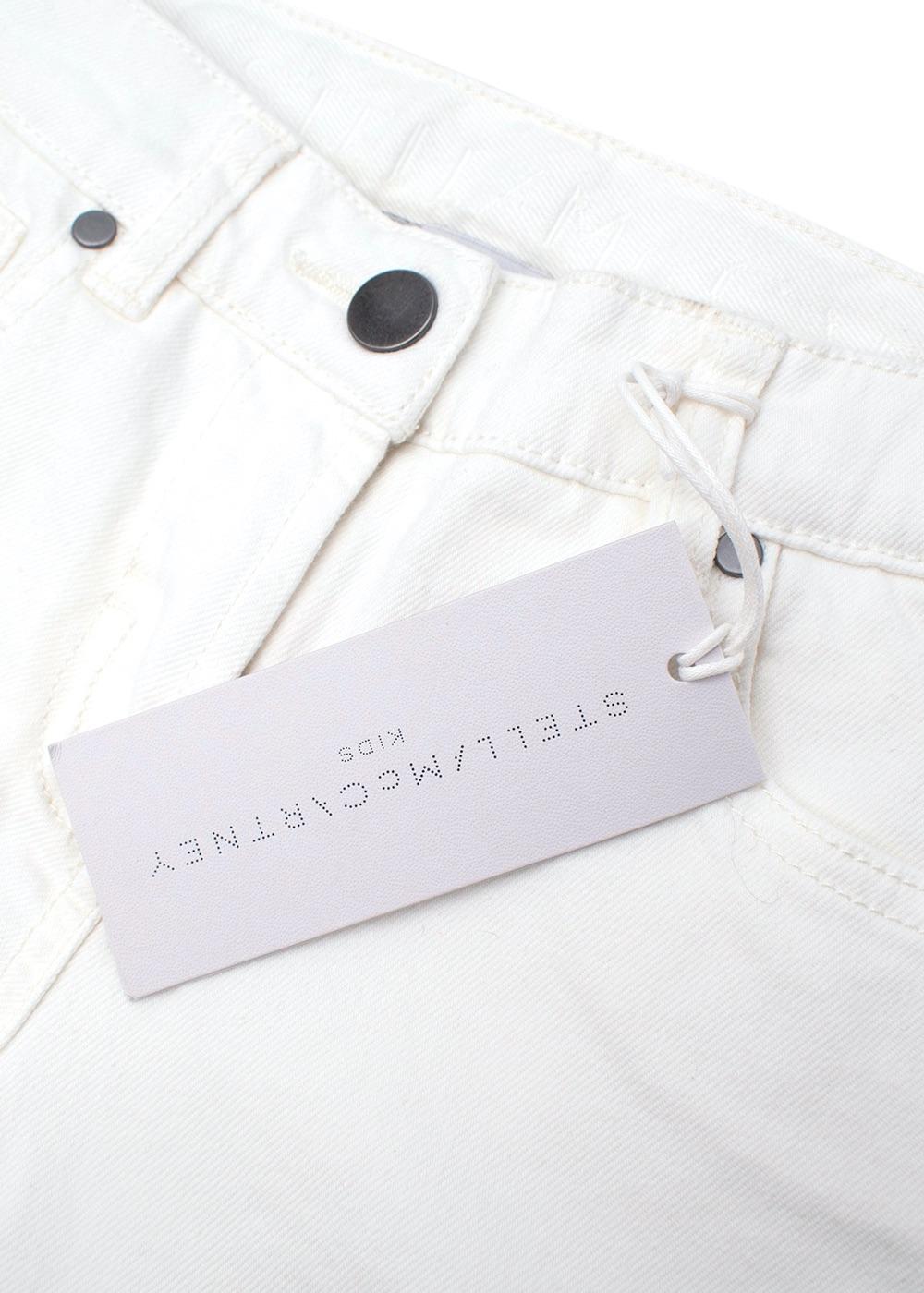 White Skinny Fringed Hem Jeans