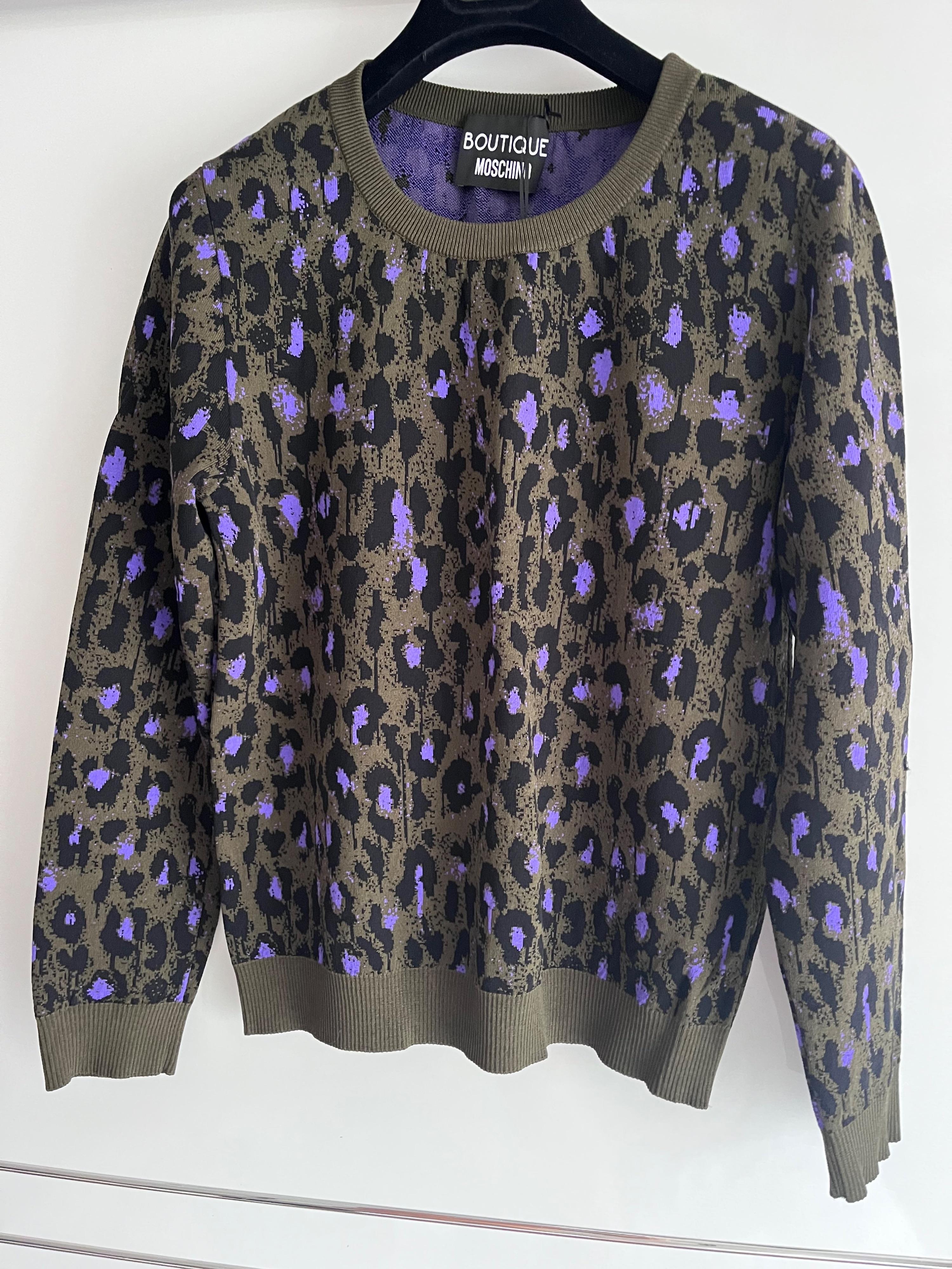 Leopard Print Knitted Top