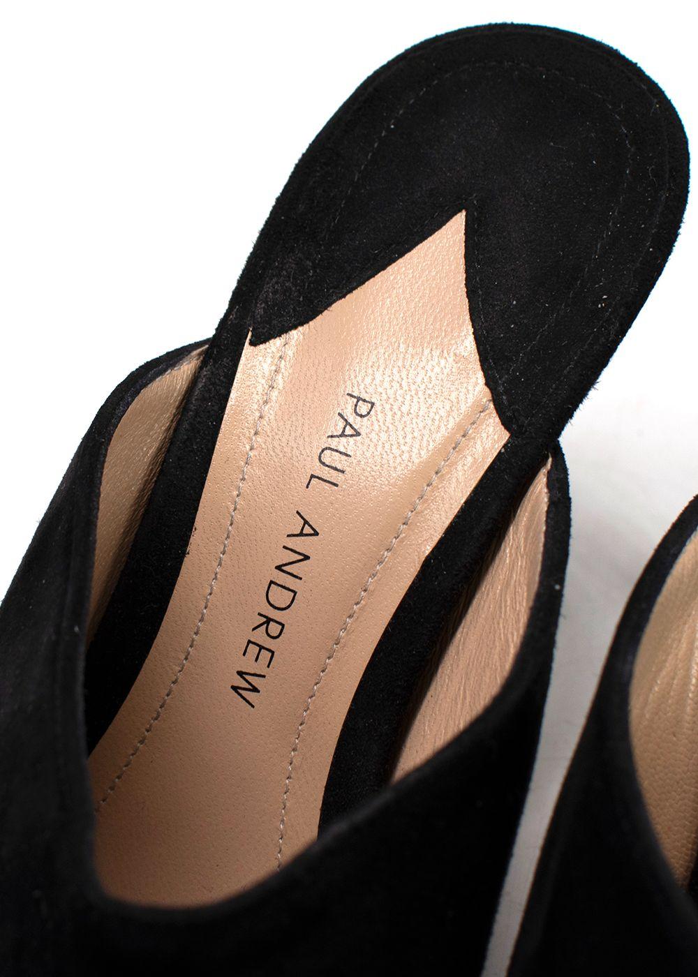 Paul Andrew Black Certosa Suede Mules