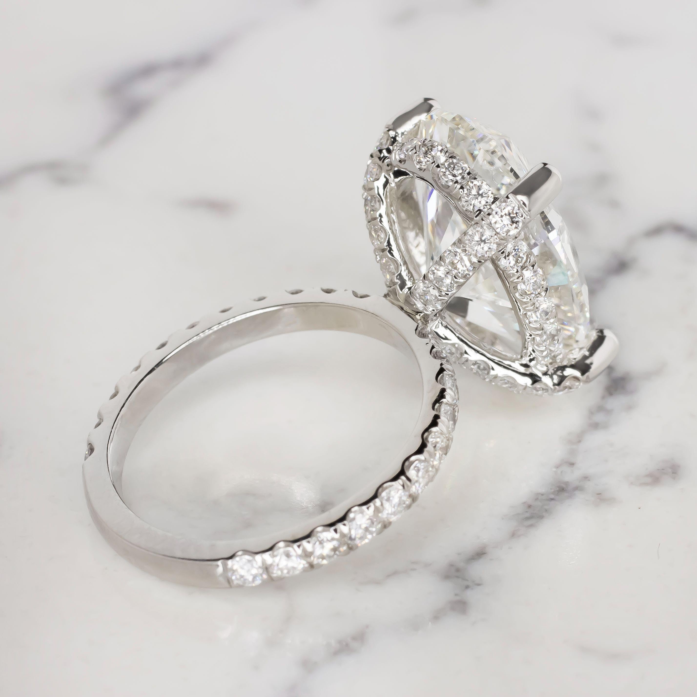 Verde 7ct IGI Certified Lab-grown Oval Cut Diamond Ring