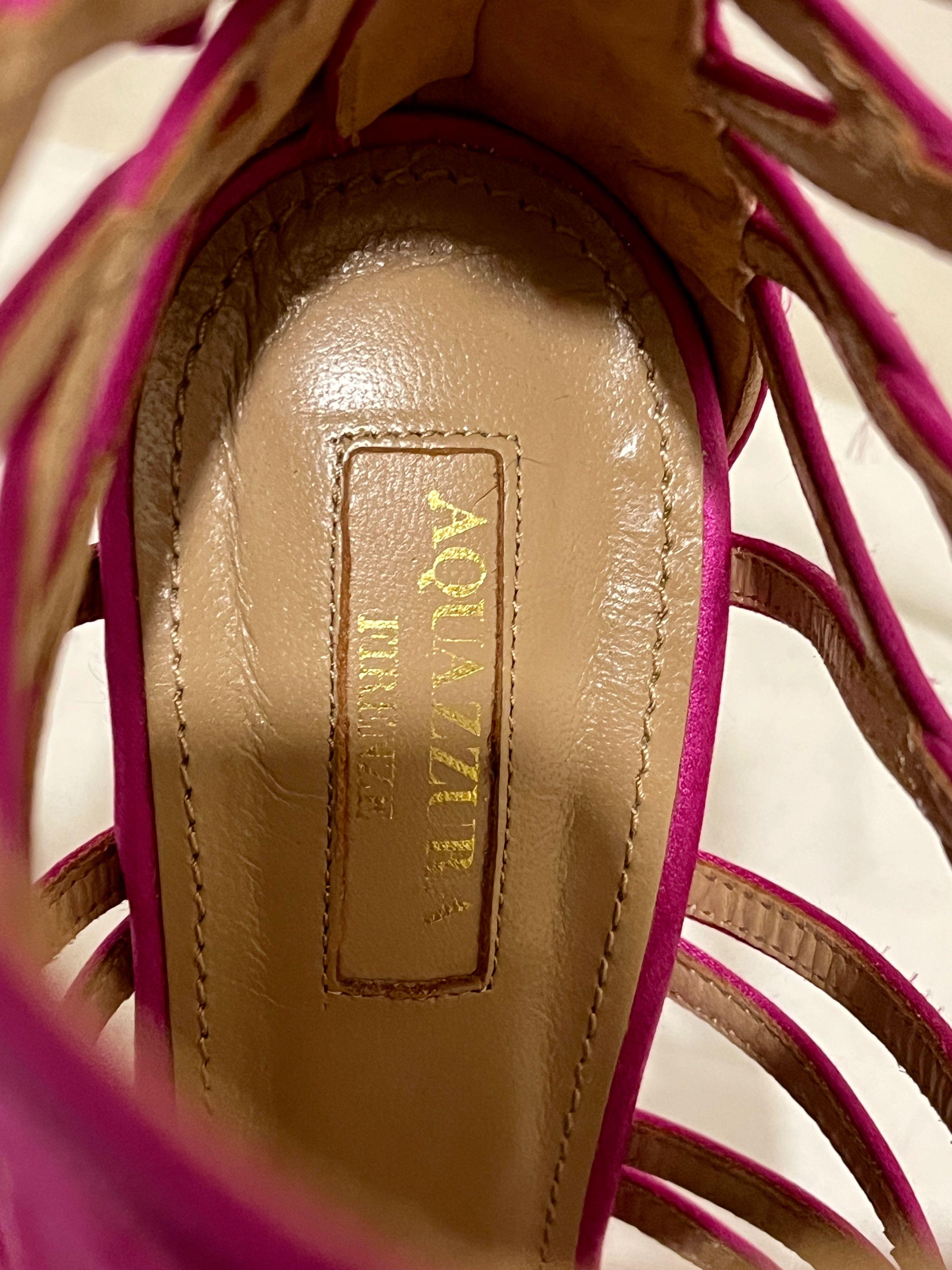 Pink Satin Caged Sandals
