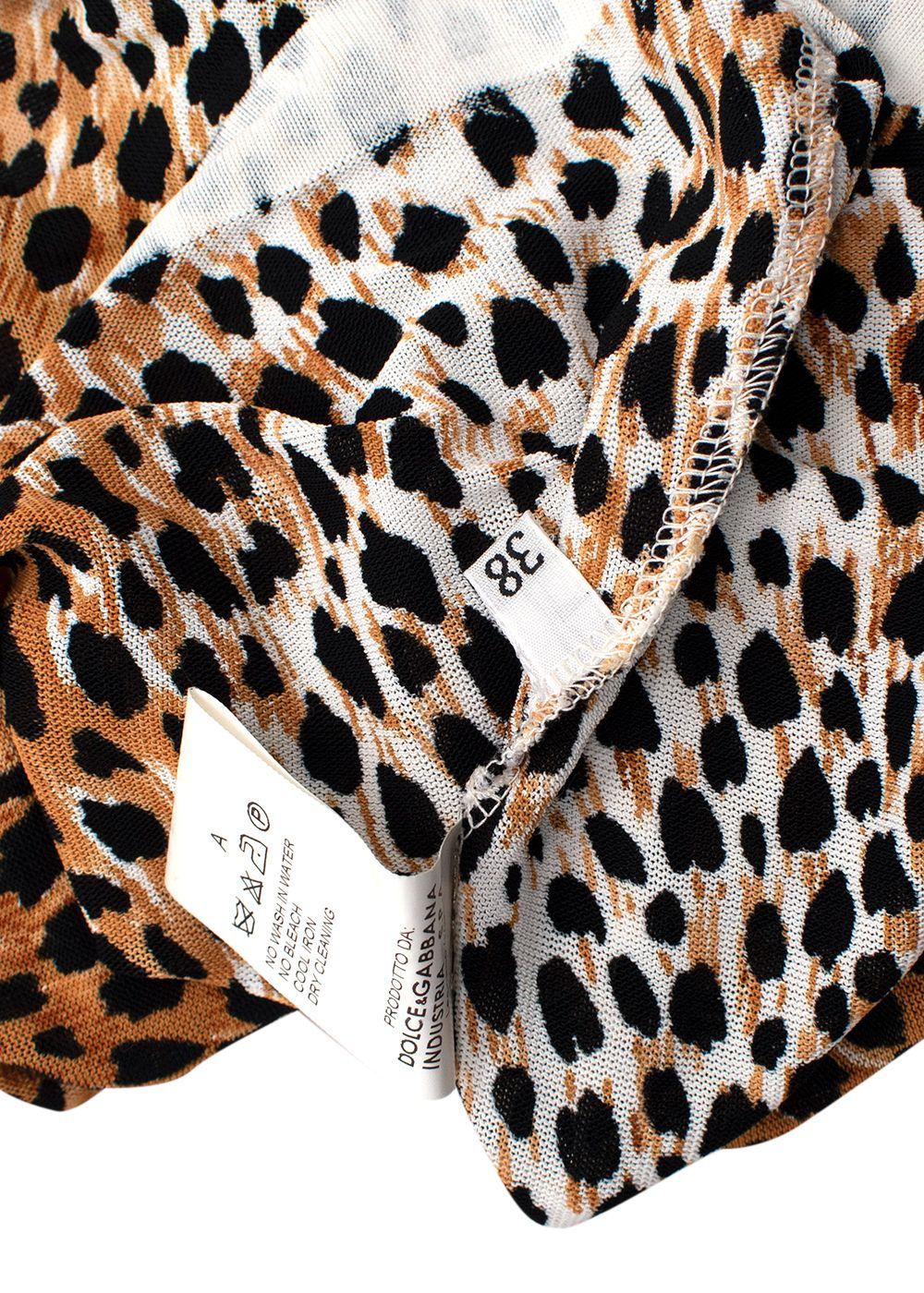 Dolce& Gabbana Leaopard Print Halterneck Top