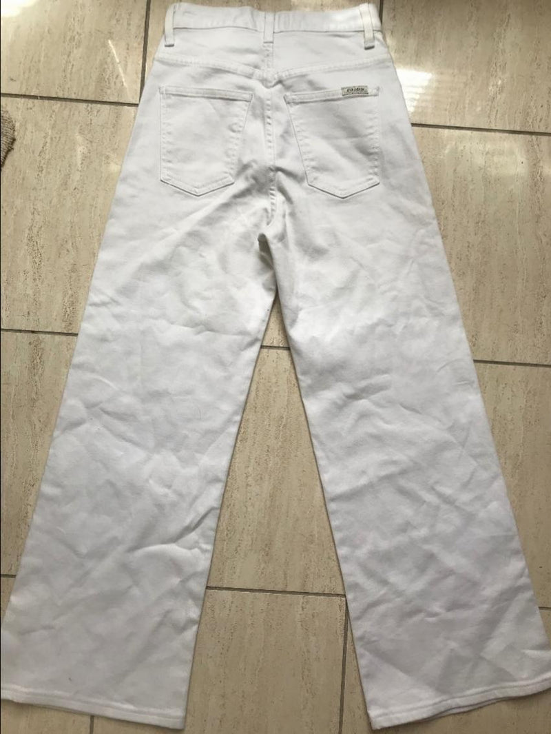 Eve Denim White Charlotte Wide Leg Culottes