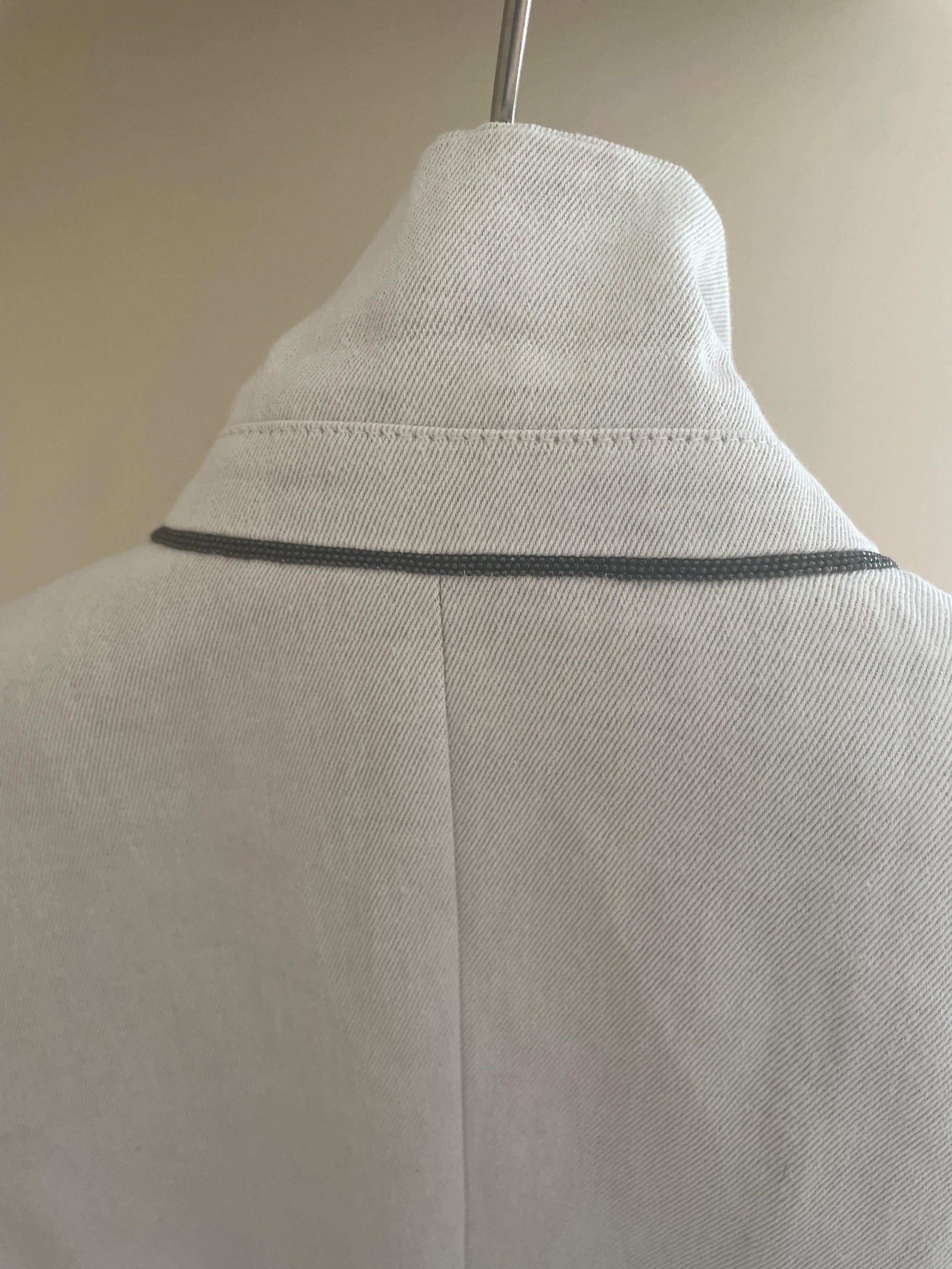 Single Breasted Cotton And Linen Blazer
