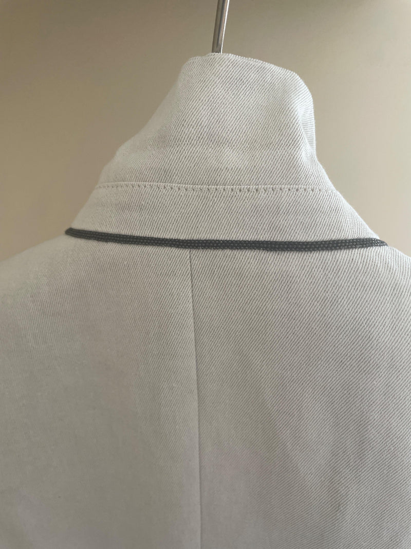 Single Breasted Cotton And Linen Blazer