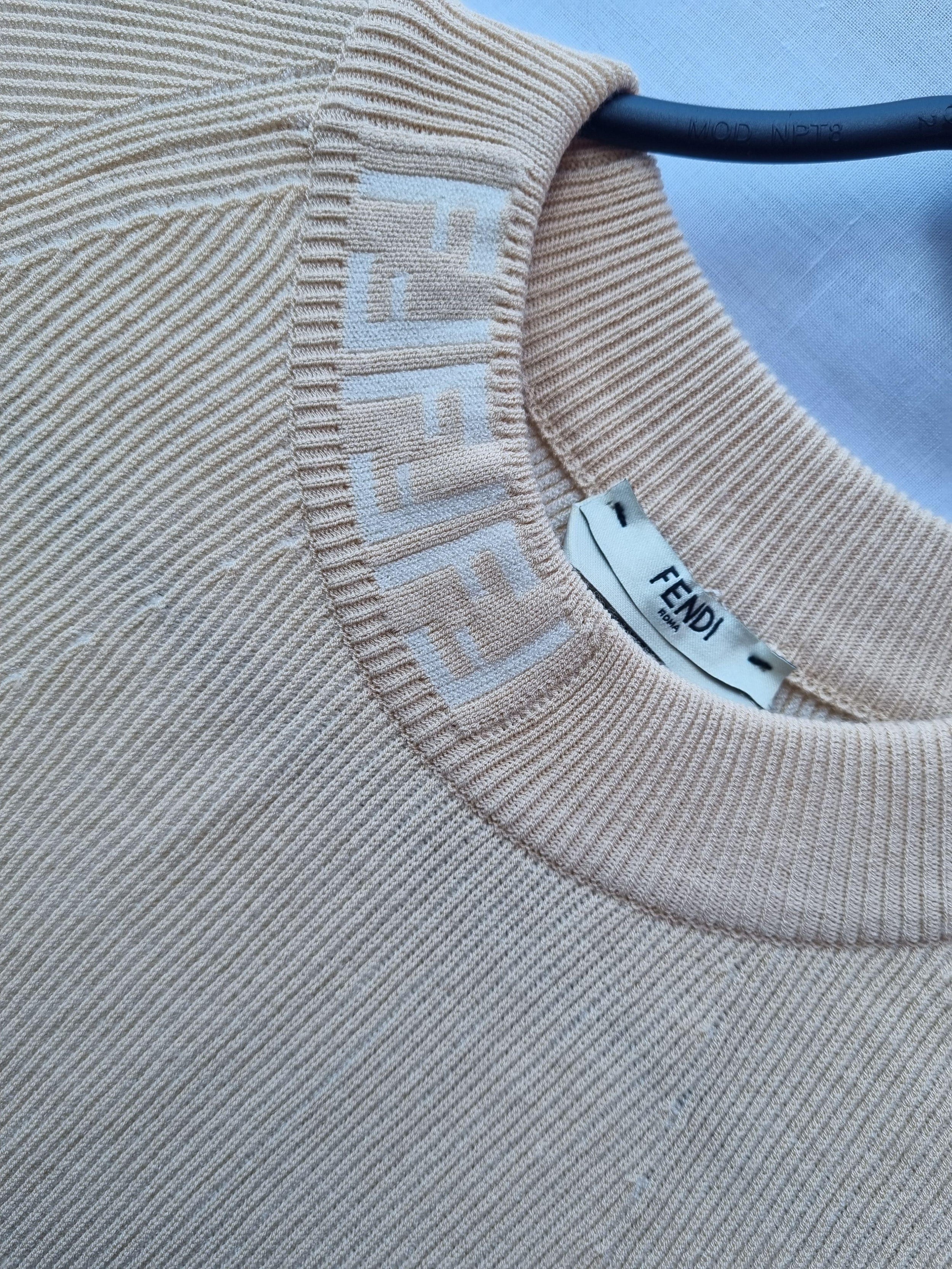 pale-beige ribbed knit dress