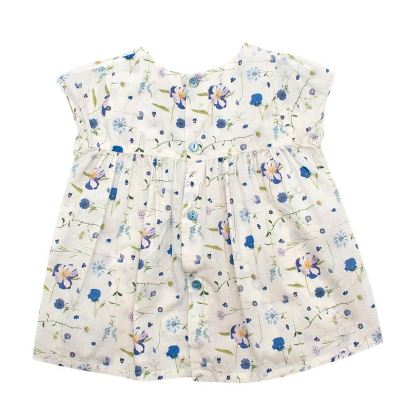 Fleurisse White Floral Cotton Smocking Dress