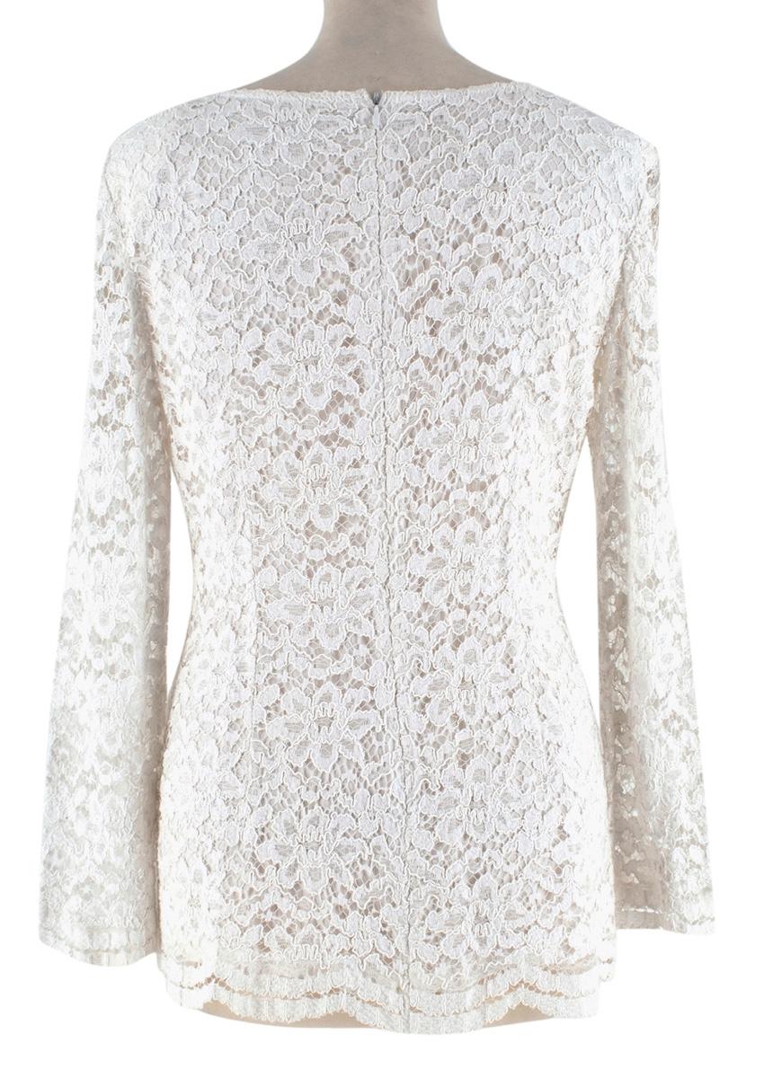 Romiga Ivory Lace Long Sleeve Top