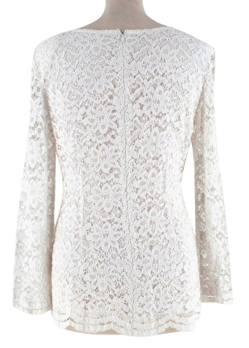 Romiga Ivory Lace Long Sleeve Top