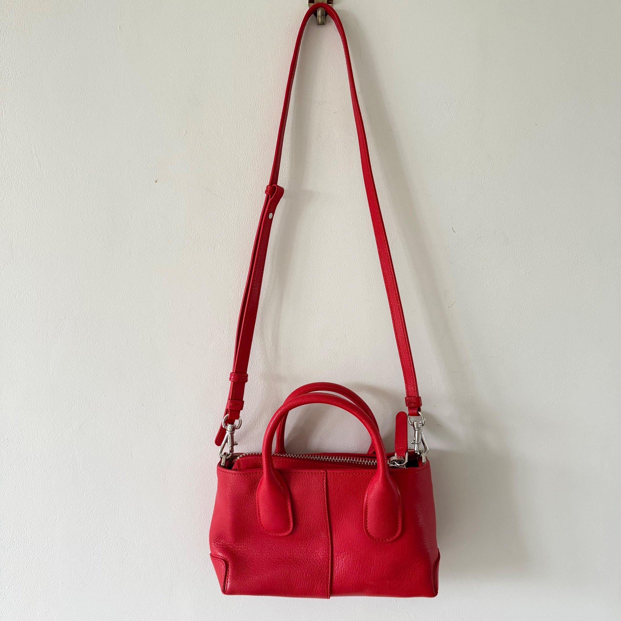 Tod's Red Calfskin Leather Bag