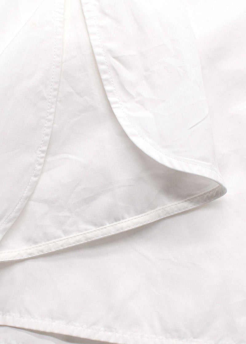 Max Mara White Fedora Balloon Sleeve Dress