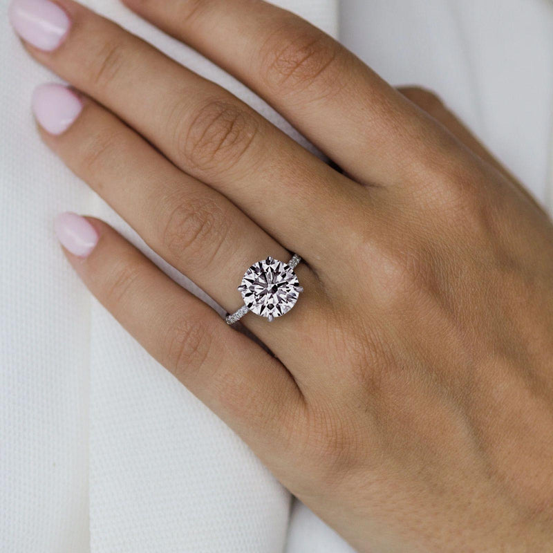 Verde 6ct IGI Certified Lab Grown Round Brilliant Cut Diamond Ring