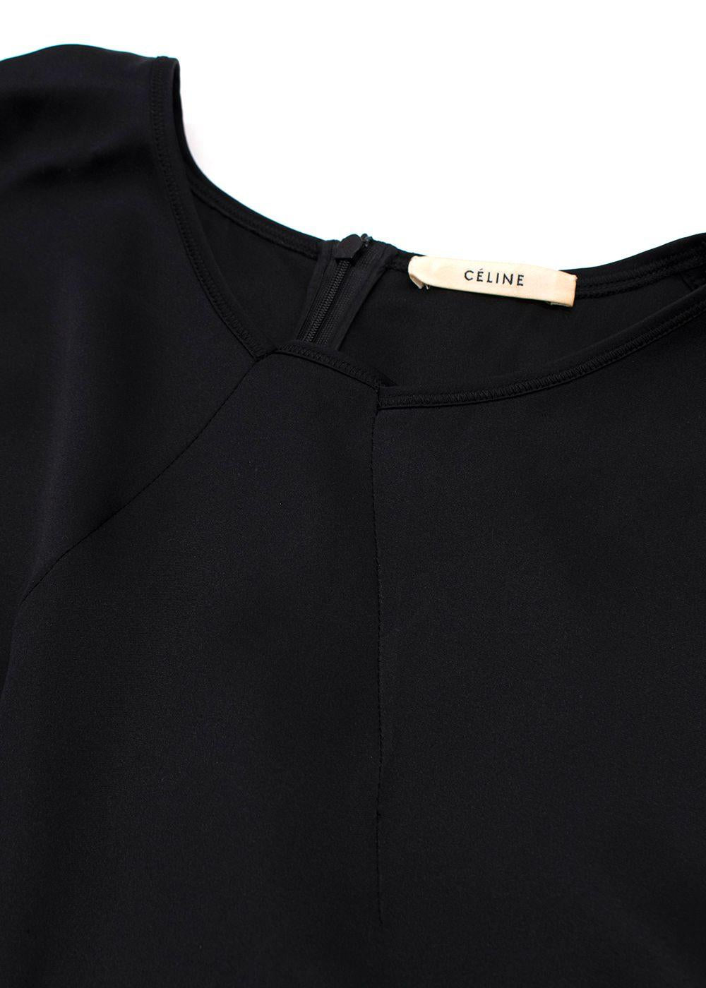 Celine Black Silk Blouse
