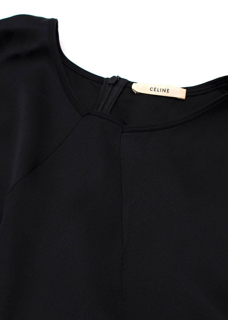 Celine Black Silk Blouse