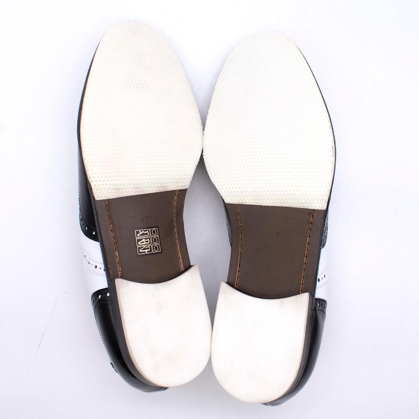 T & F Slack Shoemakers Monochrome Leather Brogues