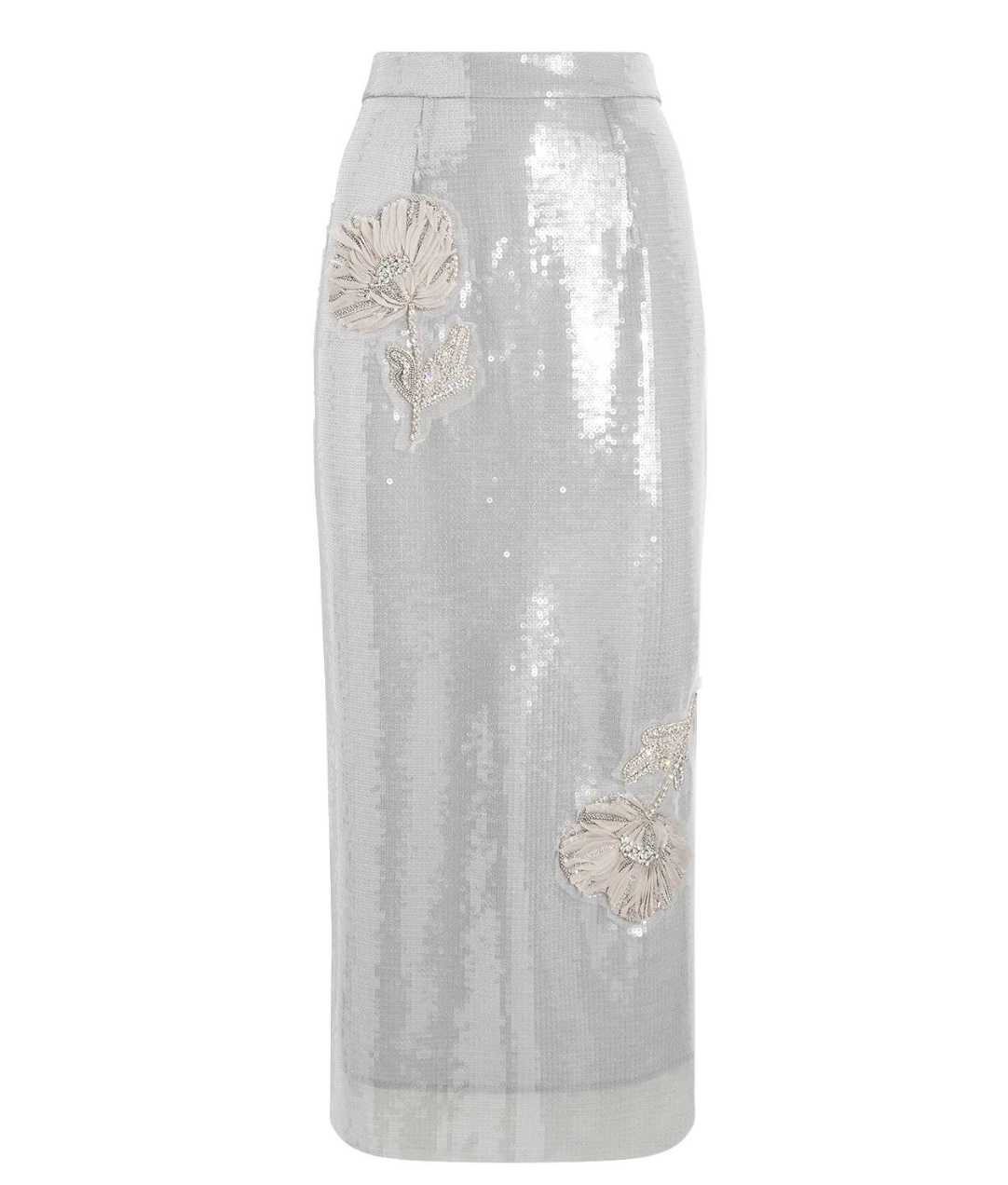 Huishan Zhang Sequin Floral Oakley Pencil Skirt