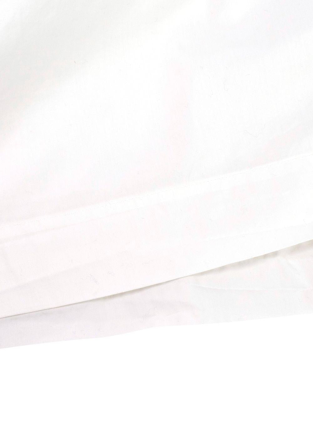 Nili Lotan white wide poplin top