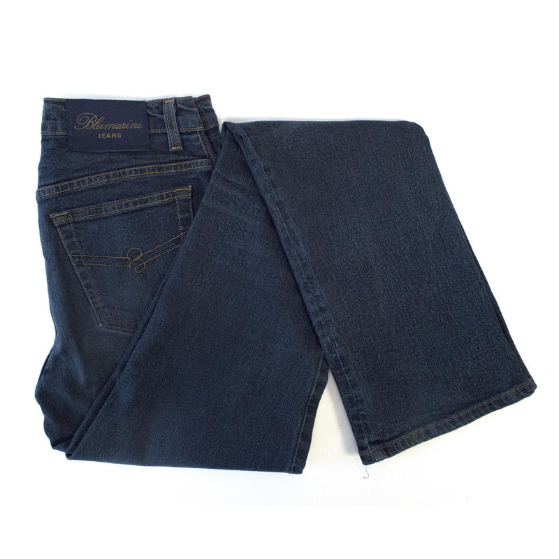 Blumarine Denim Jeans With Silver Embellished Lizards