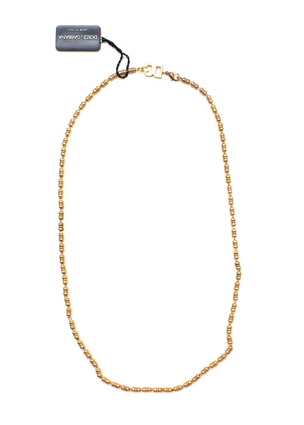 gold tone DG chain necklace