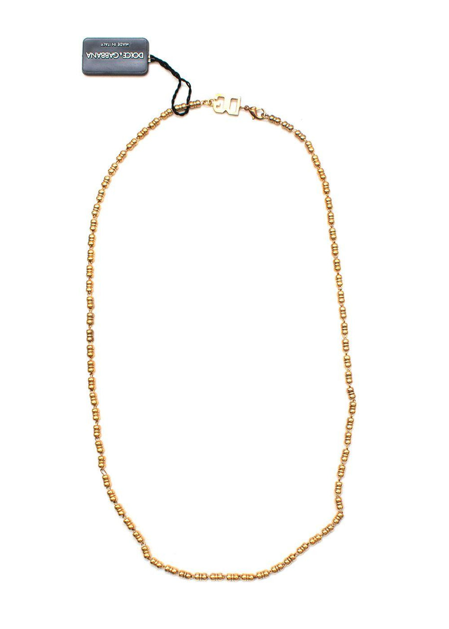 gold tone DG chain necklace