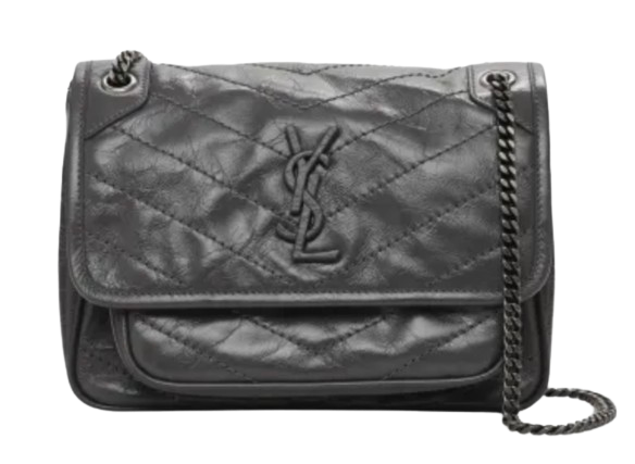 Saint Laurent Charcoal Grey Niki Crossbody Bag