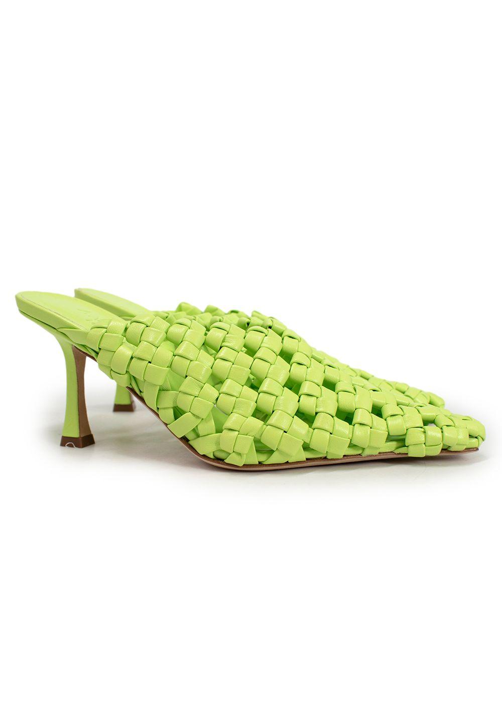 A.W.A.K.E Mode Neon Regina Weaved Mules