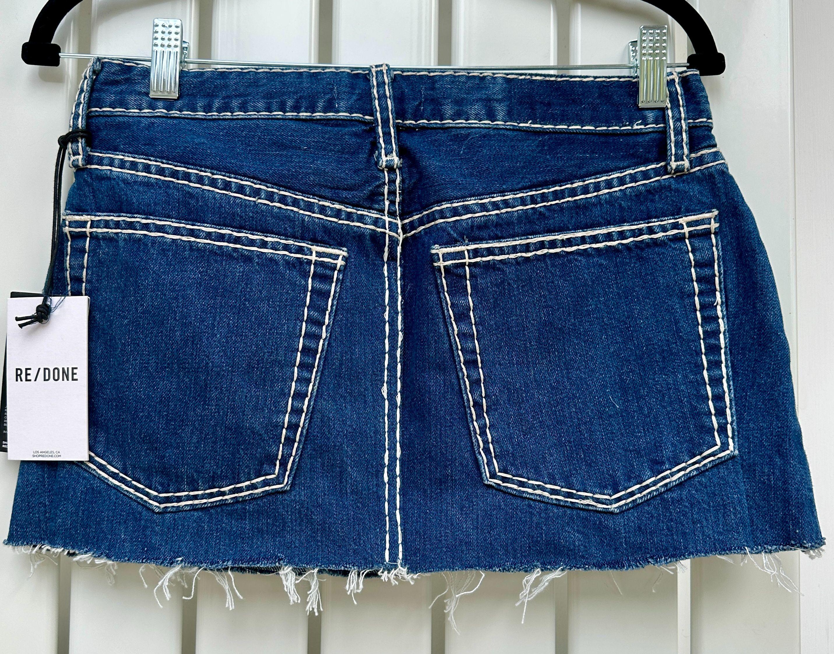 Re/Done Denim Mini Skirt