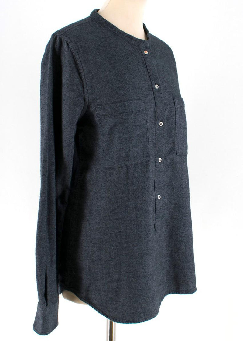 Chinti and Parker Blue Denim Flannel Organic Cotton Shirt