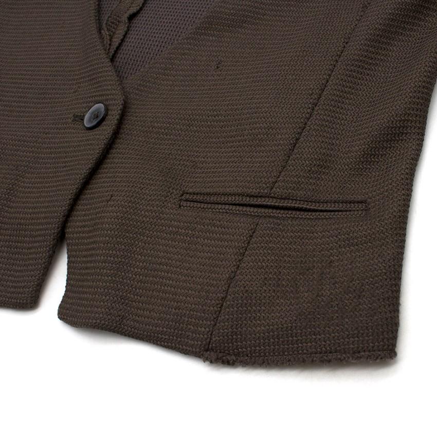 Isabel Marant Khaki Knit Deep V Blazer