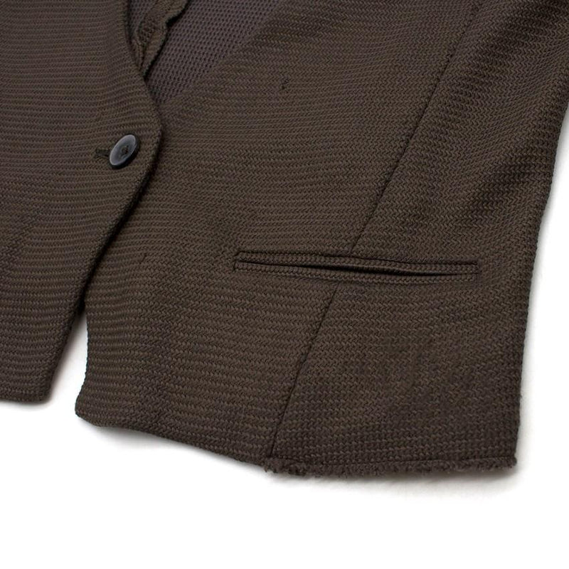 Isabel Marant Khaki Knit Deep V Blazer