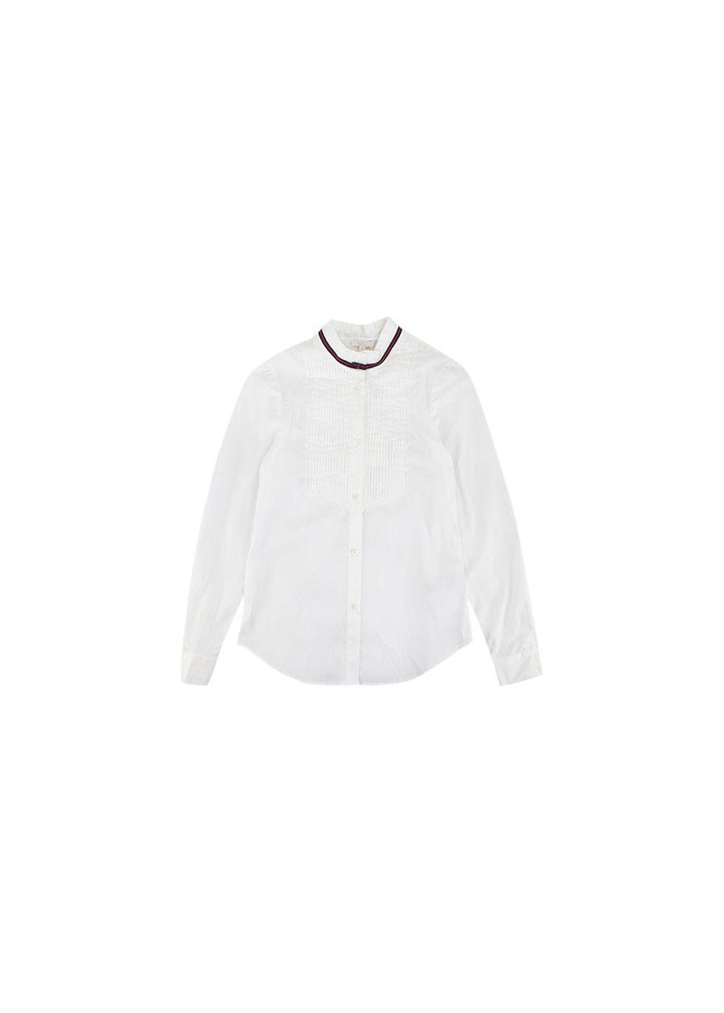 ivory cotton pie-crust collar blouse 10Y