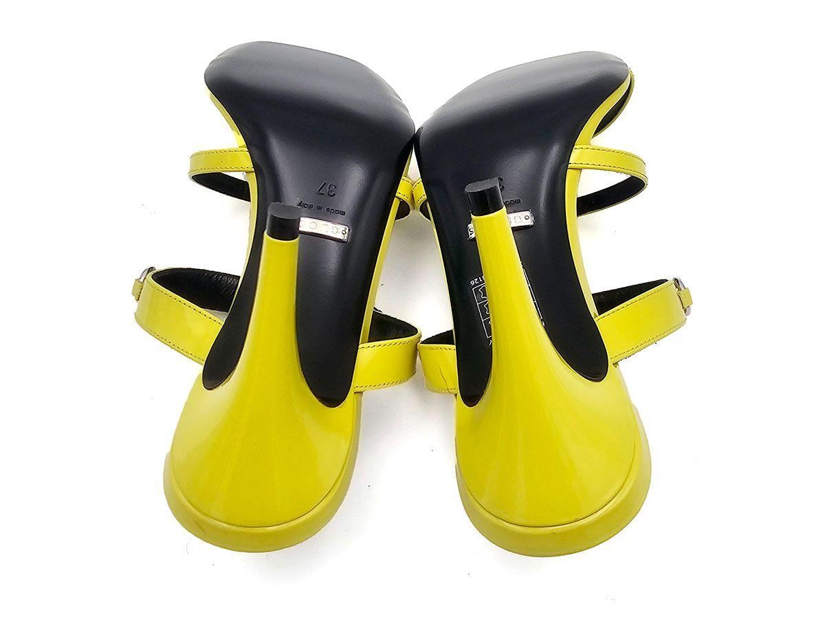 Gucci Yellow Leather Heeled Mules