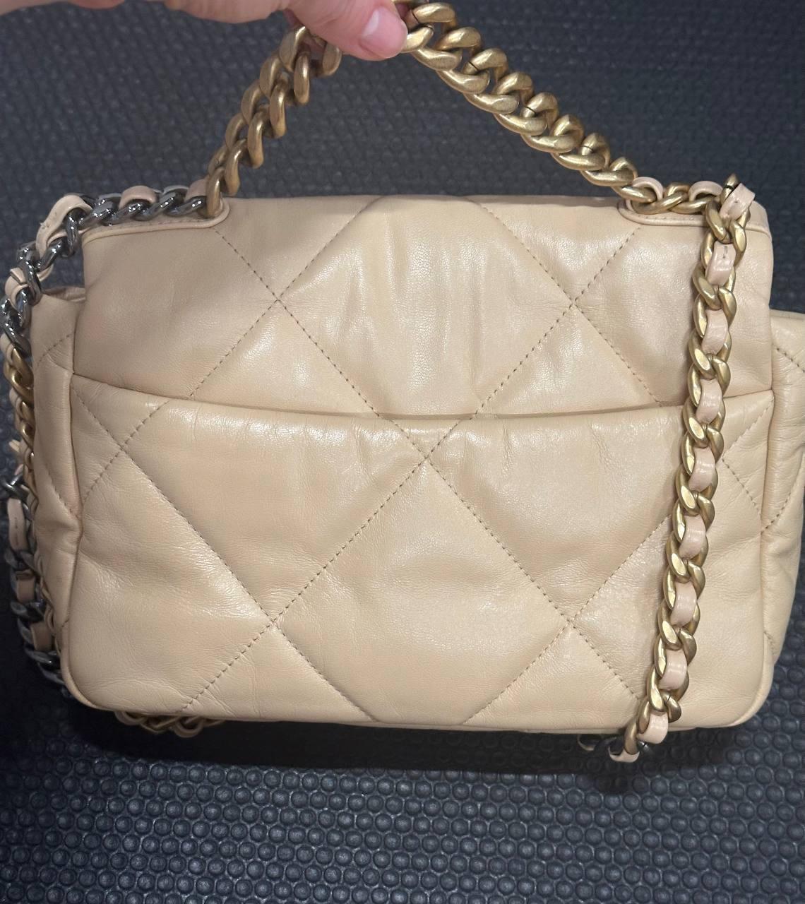 Chanel Beige Medium 19 Flap Bag