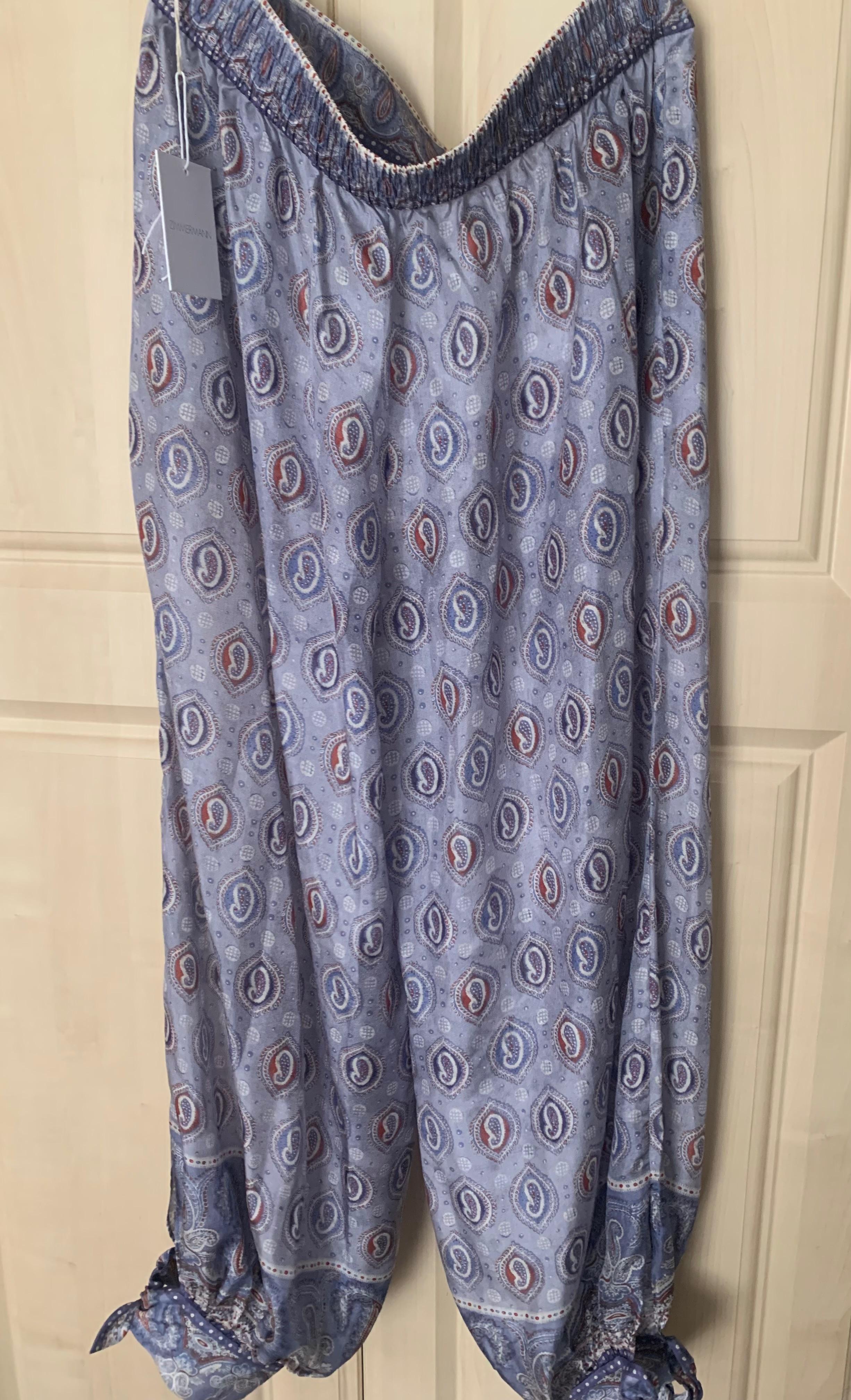 Paisley Print Cotton Pants