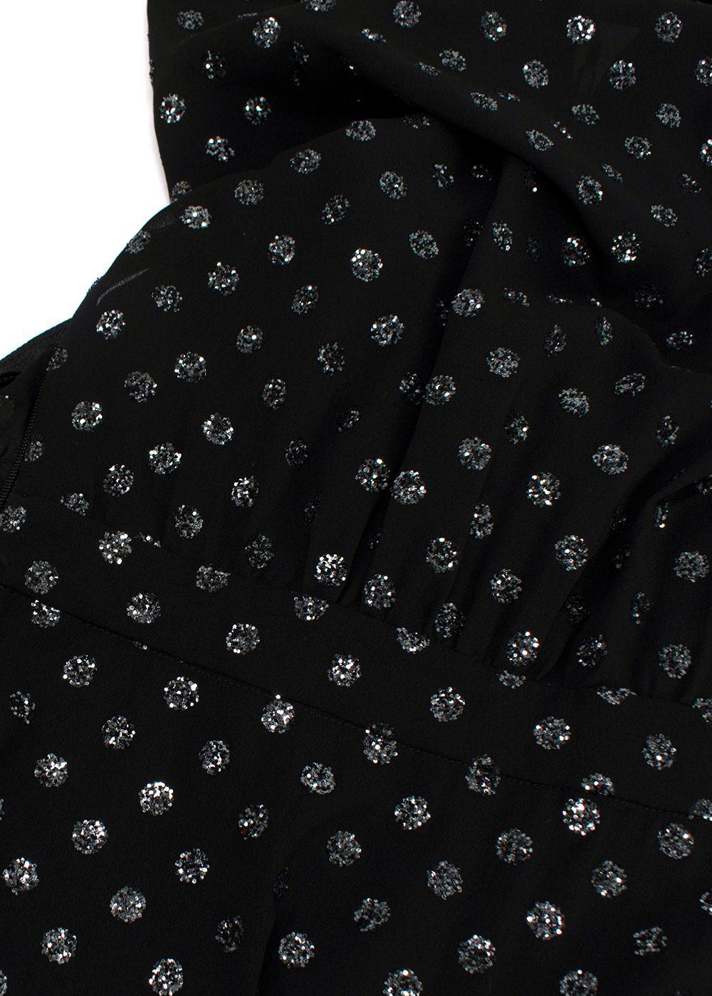 MaxMara Lidia Glitter-dotted Crepe Dress