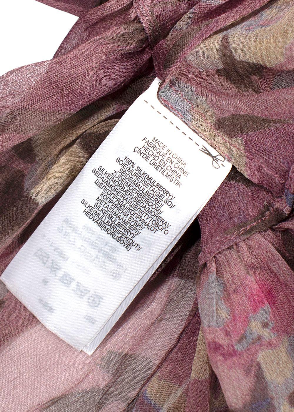 Polo Ralph Lauren Mauve Tulle Floral Midii Dress