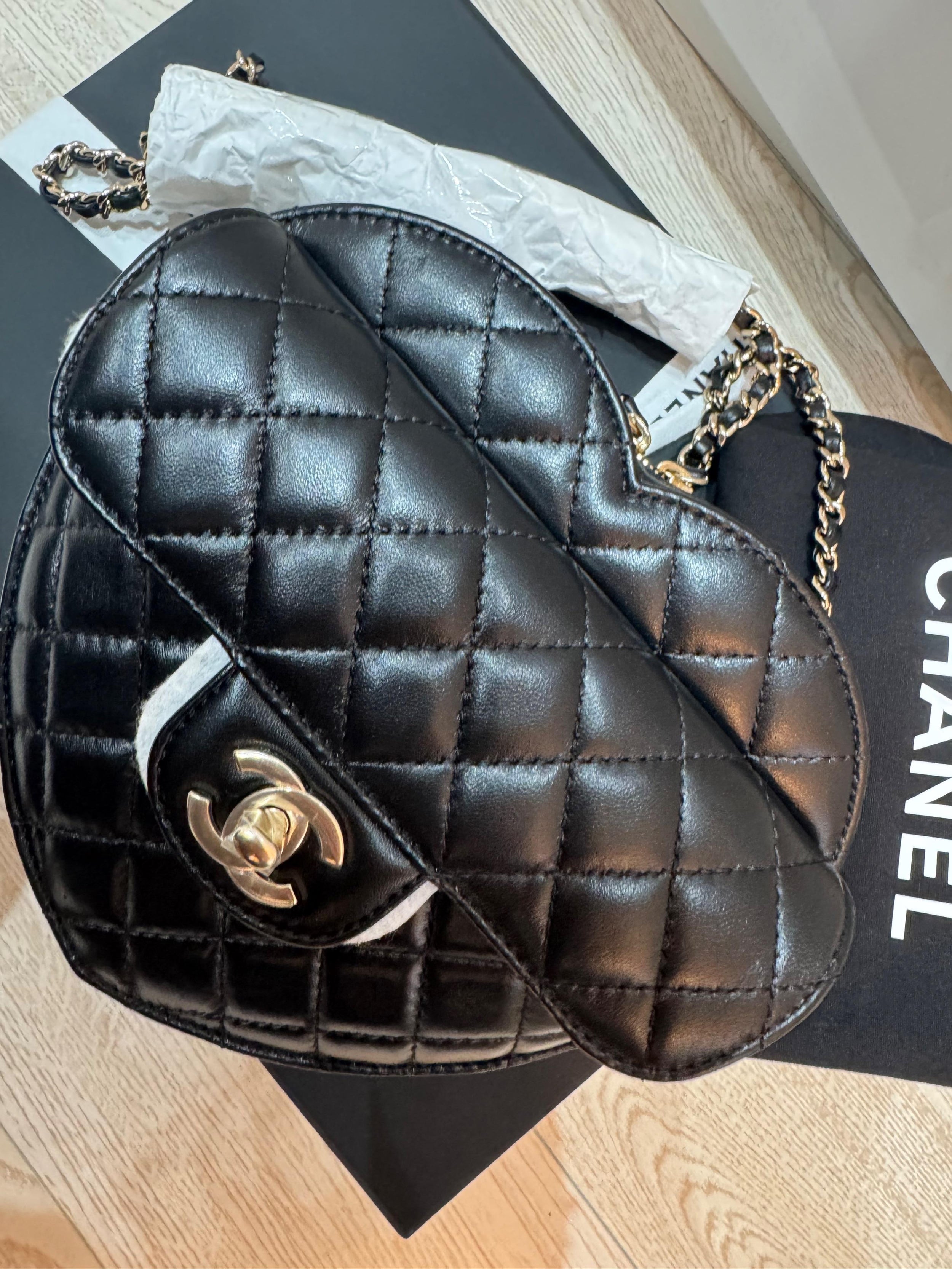 Chanel Large Quilted Heart Bag