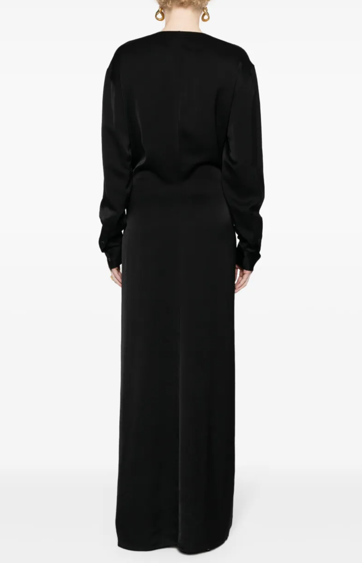 Knot Detail Satin Dress