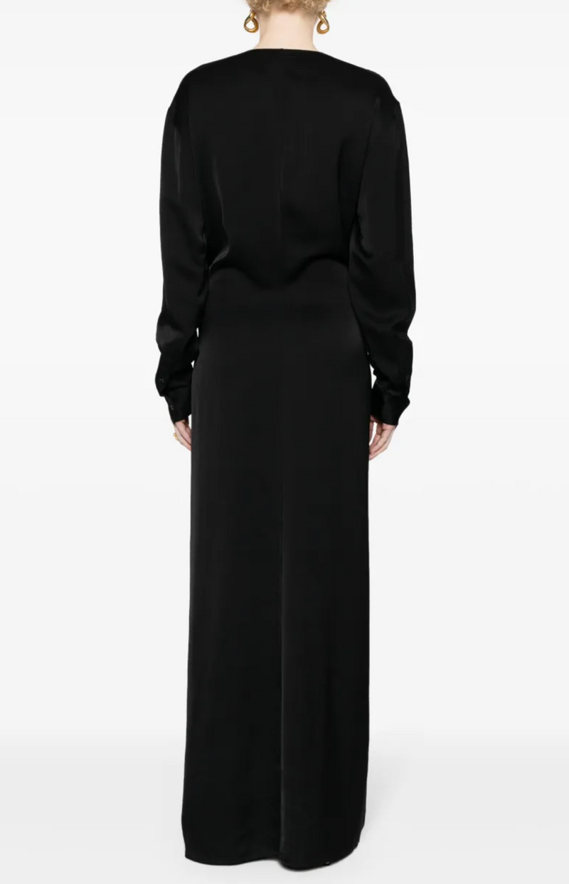 Toteme Knot-Detail Satin Dress